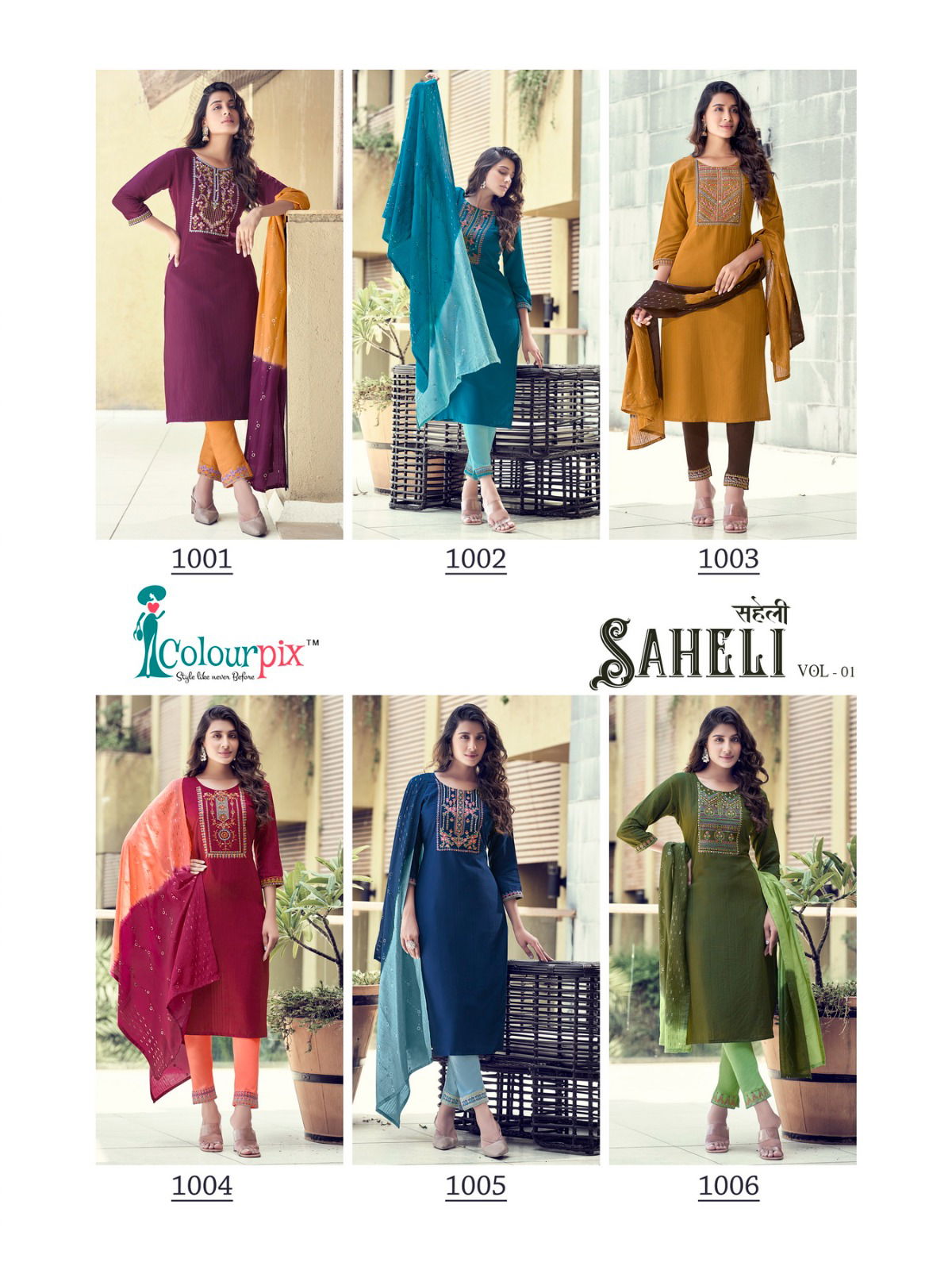 Saheli Vol 1 By Colours Pix Designer Readymade Suits Catalog